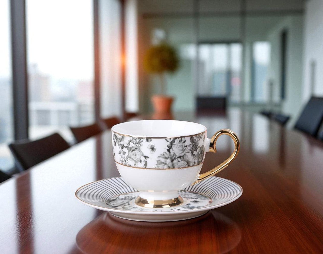 Savor & Serve – Luxury Cups & Saucers 12 (Pcs)