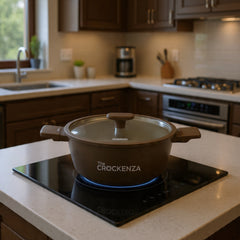 Baroly Premium Casserole Pot with Glass Lid | Non-Stick Die-Cast Cooking Pot