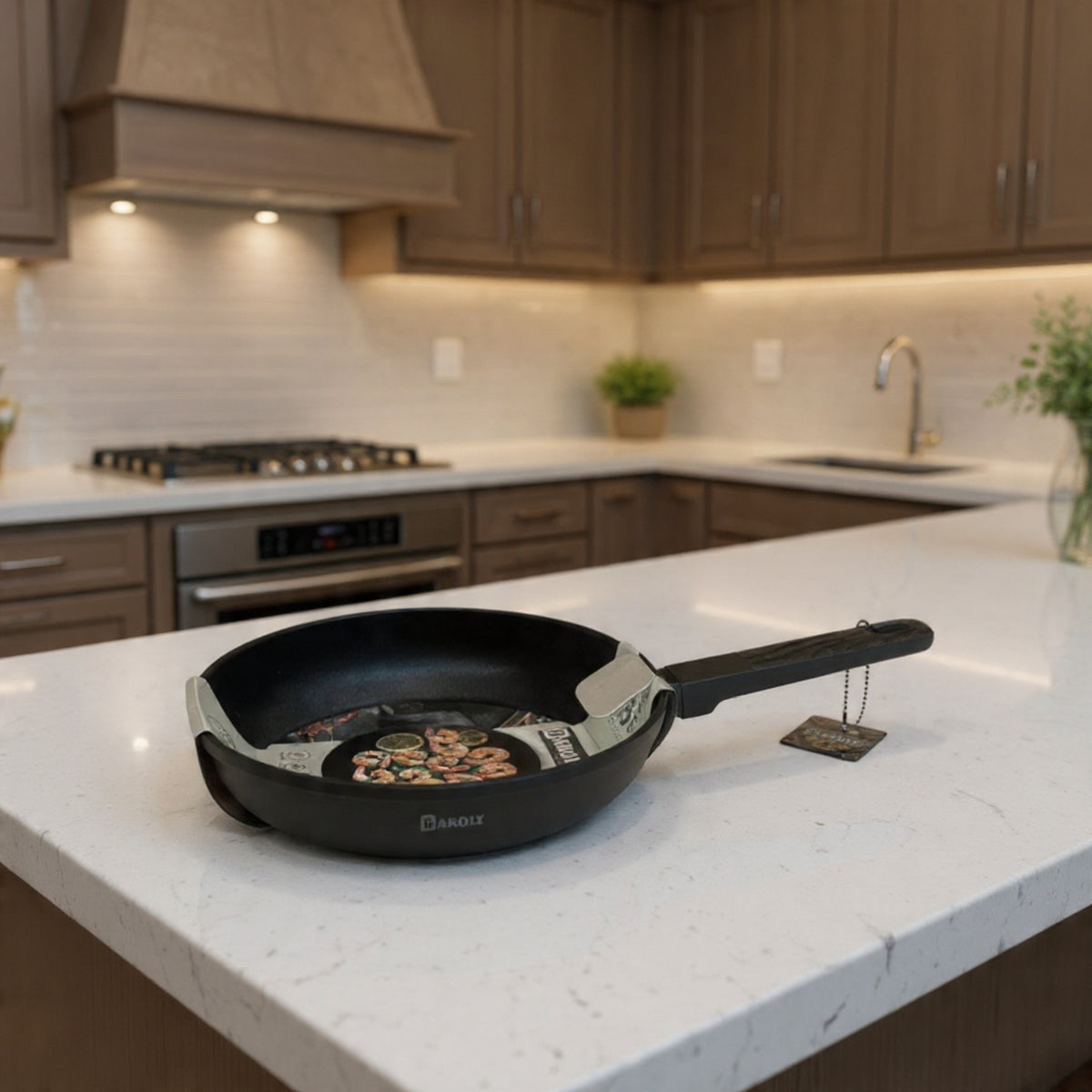 Baroly Professional Non-Stick Fry Pan Set – Premium Marble Coating with Ergonomic Heat-Resistant Handle