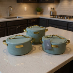Forever Gold Imported Thermal Hotpot Set – Sage Green Gold Edition