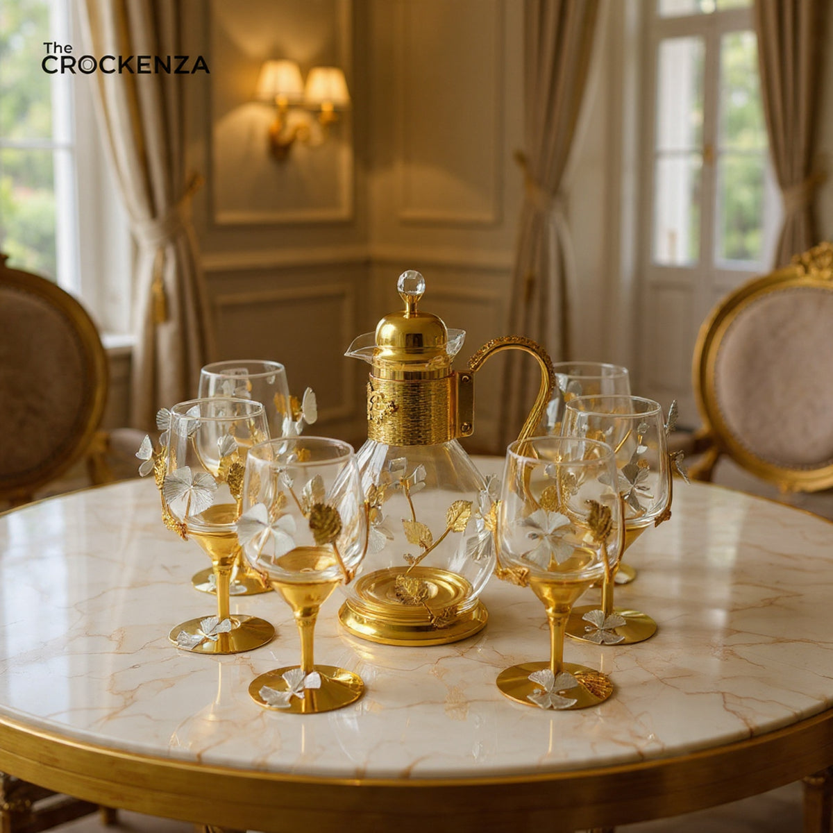 Luxury Golden Water Set (7 Pcs) – Elegant Dining & Serving Essential