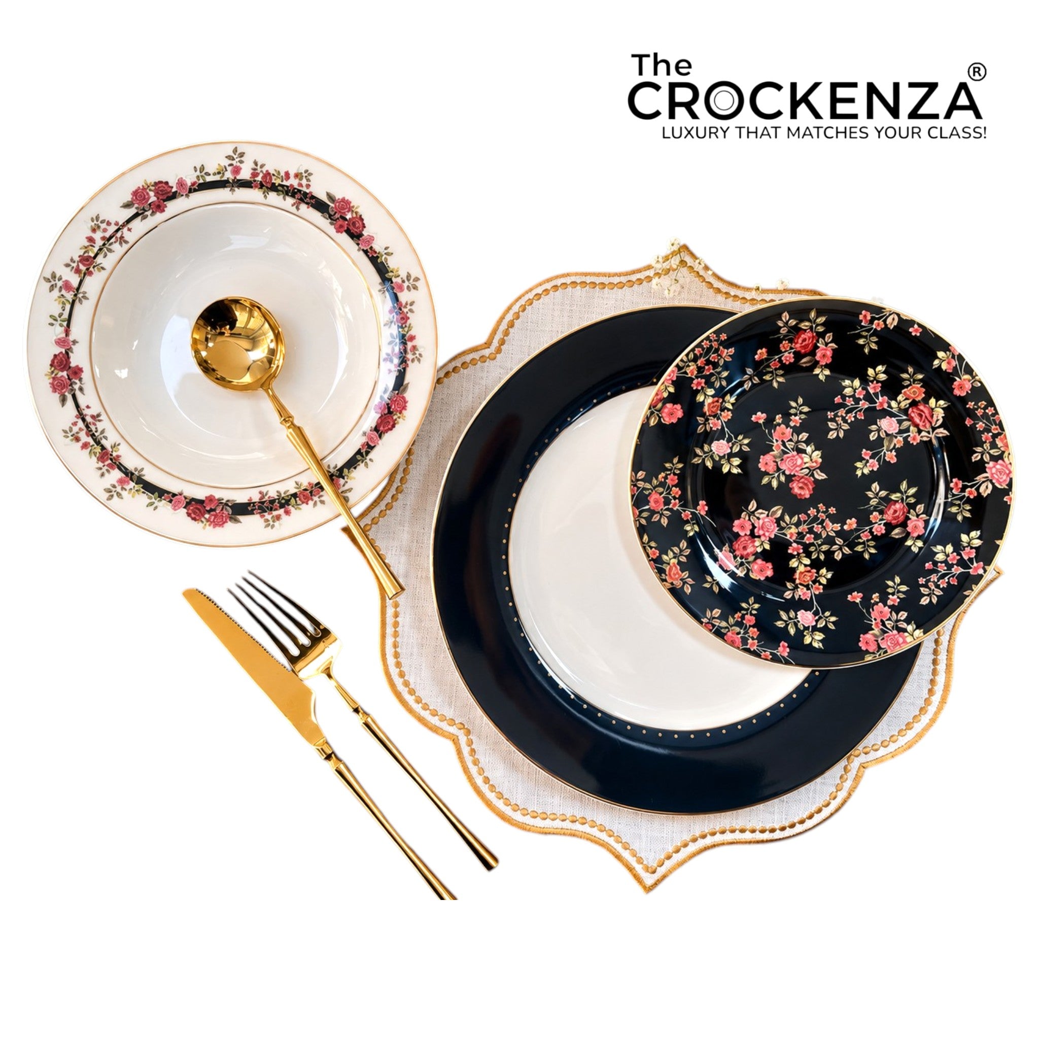 Imported Luxury 18-Pcs Johnson Bros–Inspired Premium Floral Plate Set