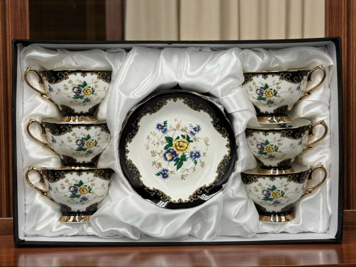 Royal Elegance: Cups & Saucers (Inspired by Royal Albert) - 12 (Pcs)