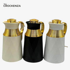 The Sovereign Collection | 1.0L Gold-Ribbed Artisan Thermal Carafes