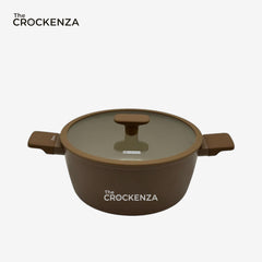 Baroly Premium Casserole Pot with Glass Lid | Non-Stick Die-Cast Cooking Pot