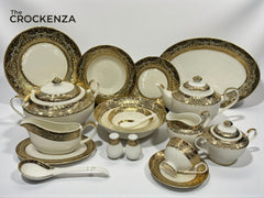 Yamasen Japan-inspired Royal Heritage 75/103 Pcs Luxury Dinnerware Set – Gold Edition