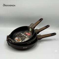 Baroly Professional Non-Stick Fry Pan Set – Premium Marble Coating with Ergonomic Heat-Resistant Handle