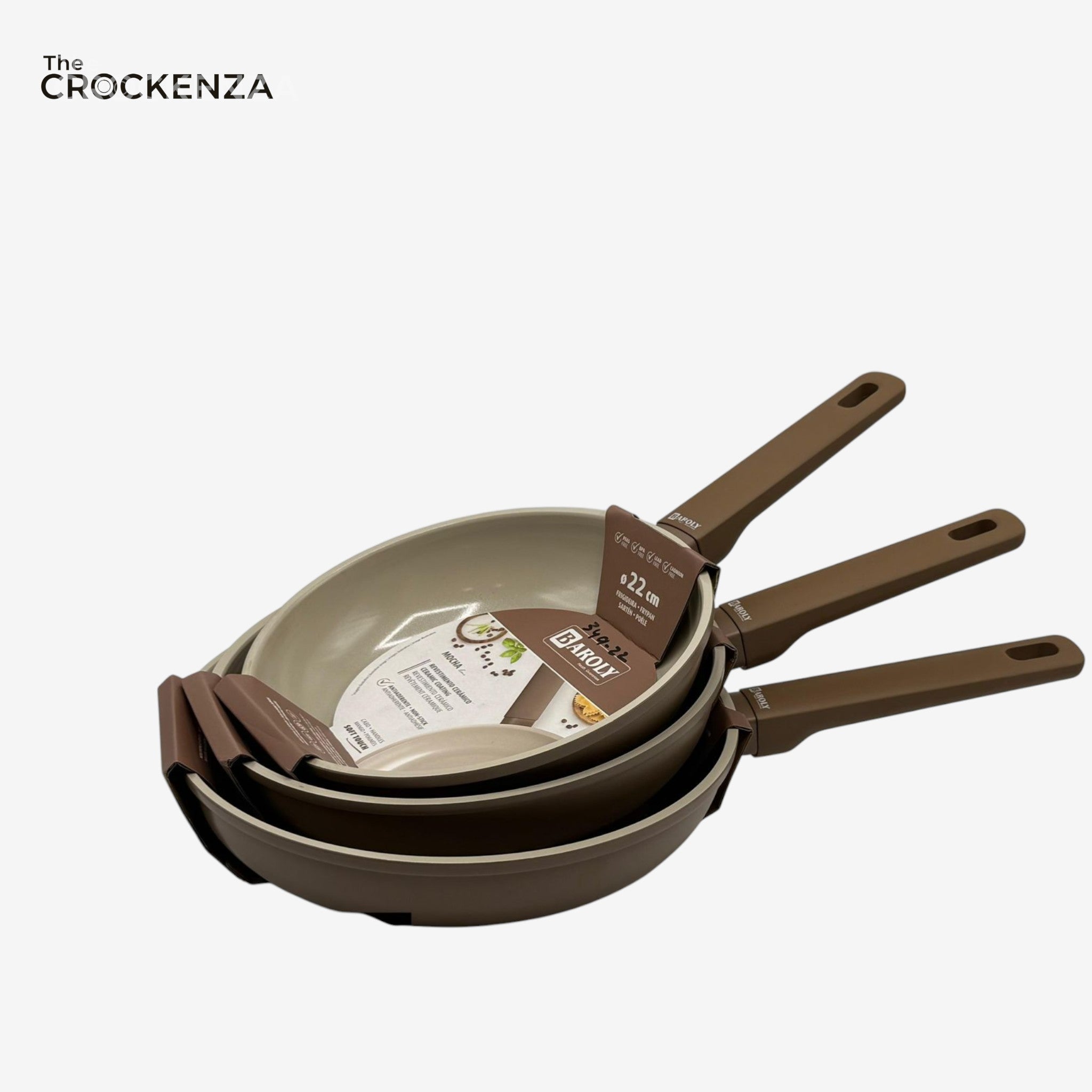 Baroly Professional Non-Stick Frying Pan – Premium Marble Coating with Ergonomic Heat-Resistant Handle