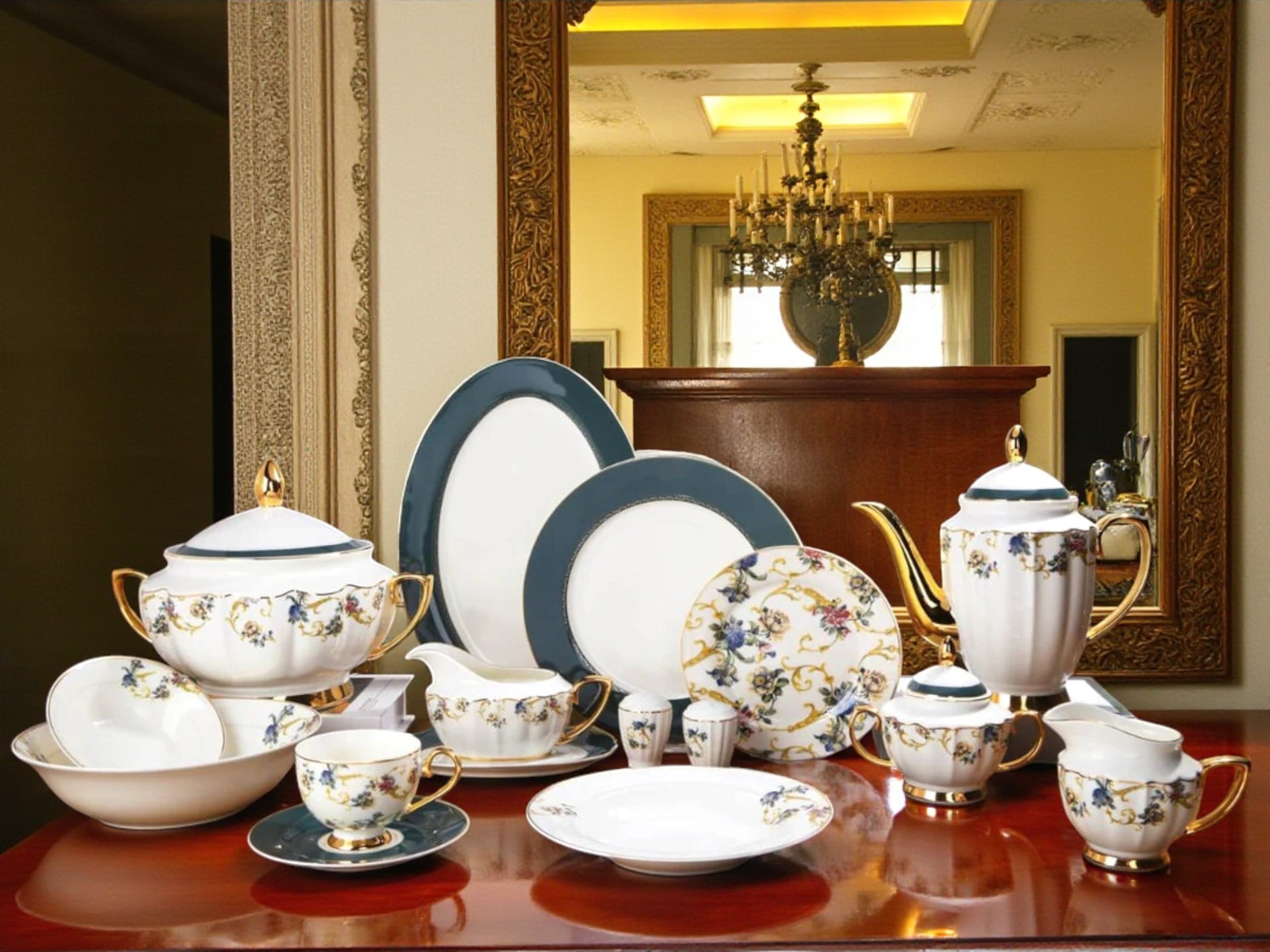 Imported Johnson Bros inspired 65 Piece Complete Dining Set - Serves 8 Persons